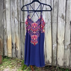 Colorful Sequin Hearts Strappy Dress